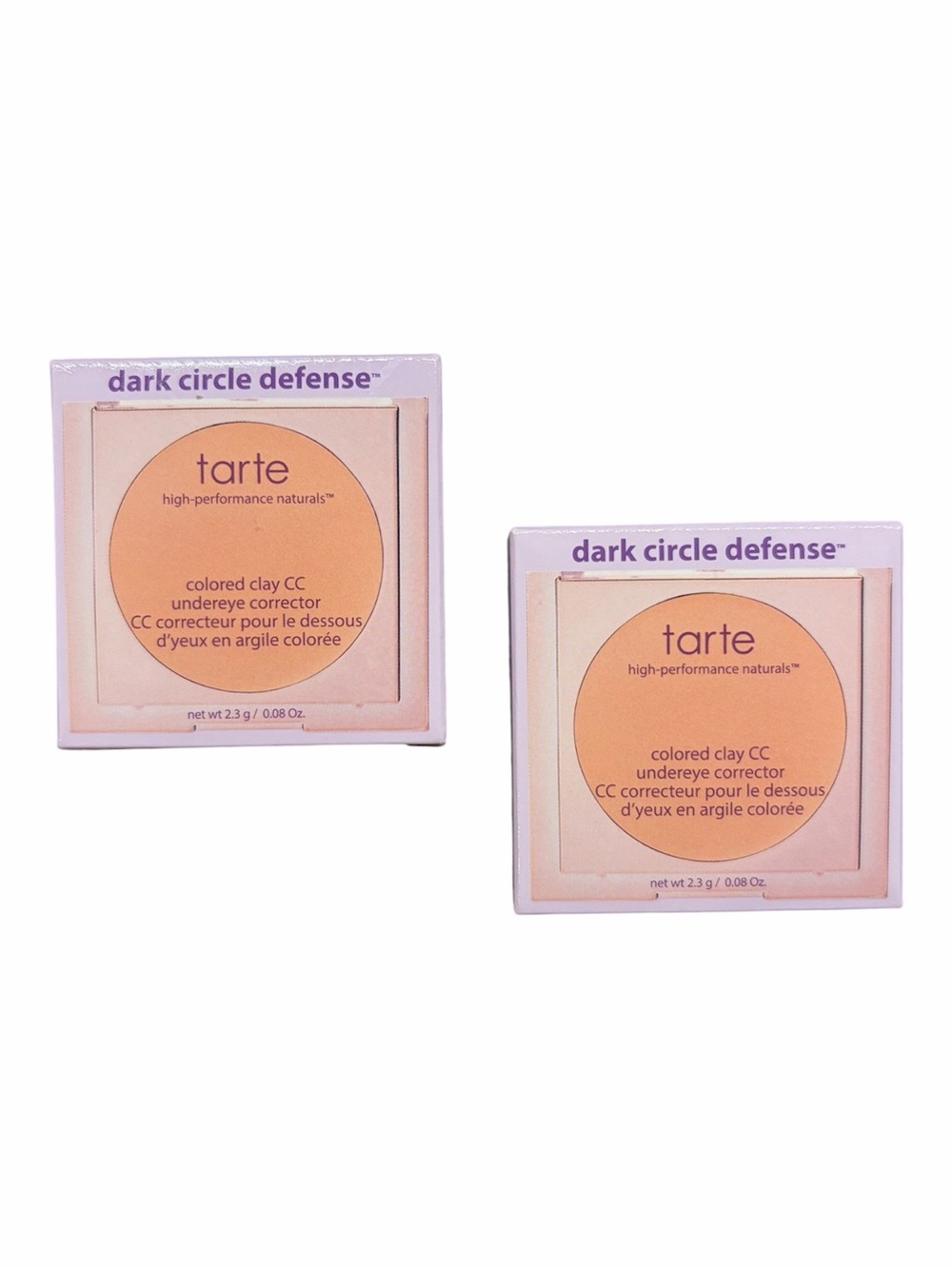 Tarte Colored Clay CC Undereye Corrector in Light-Medium Peach Set of 2